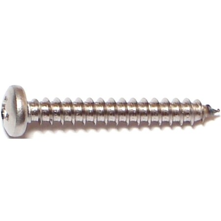 #8 X 1-1/4 In Phillips Pan Machine Screw, Stainless Steel